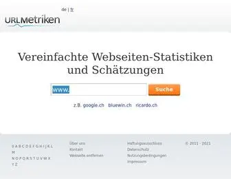 Urlmetriken.ch(URLM (Schweiz)) Screenshot