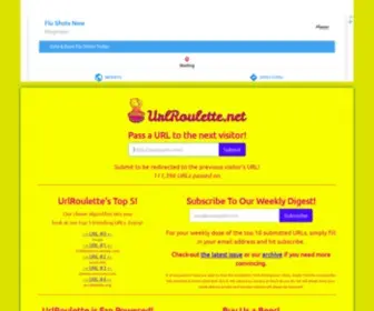 Urlroulette.net(Pass a URL to the next visitor) Screenshot