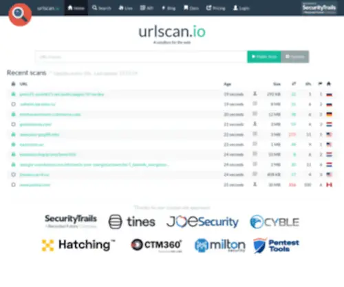 Urlscan.io(URL and website scanner) Screenshot