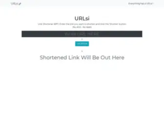 Urlsi.com(UrL Shortener Service) Screenshot