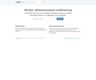Urlstat.de(Statistiken und Auswertungen zu Domains) Screenshot