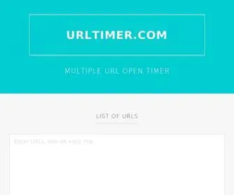 Urltimer.com(Multiple URL open timer) Screenshot