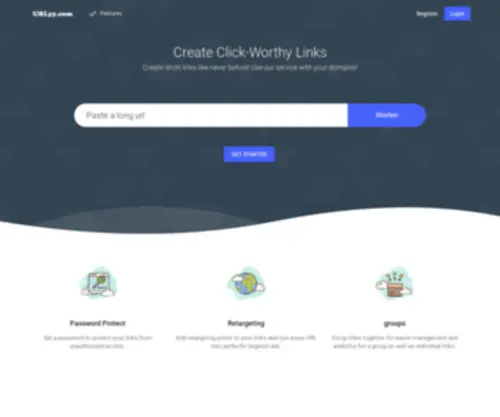 Urlyy.com(Next generation of link shortening) Screenshot