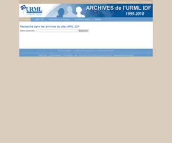 URML-Idf.org(Recherche dans les archives du site URML IDF) Screenshot