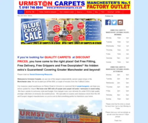 Urmstoncarpets.co.uk(Discounted Luxury Carpets and Flooring Store Manchester) Screenshot