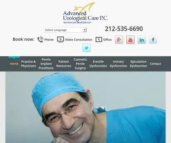 Urologicalcare.com(Dr. Eid from Advanced Urological Care) Screenshot