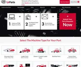 Urparts.ca(Used Machinery Parts Canada) Screenshot