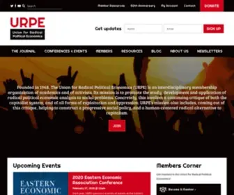 Urpe.org(Union for Radical Political Economics) Screenshot