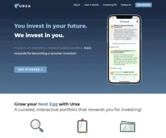 Ursavest.com(Invest in Yourself) Screenshot