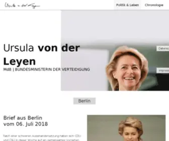 Ursula-Von-Der-Leyen.de(Ursula von der Leyen) Screenshot