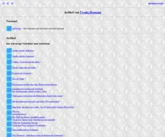 Ursulahomann.de(Artikel von Ursula Homann) Screenshot