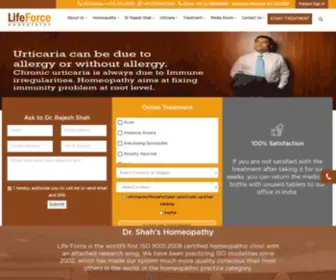 Urticaria.com(Uriticaria (Hives) Homeopathy Treatment by Dr) Screenshot