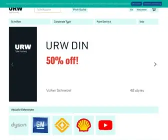 Urwtype.com(Schriften kaufen) Screenshot