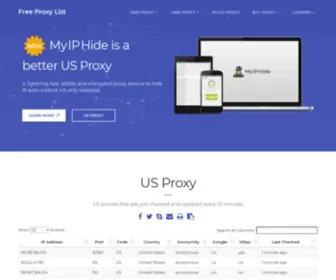 US-Proxy.org(Here are some US proxies that are just checked and added into our proxy list. The proxy list) Screenshot