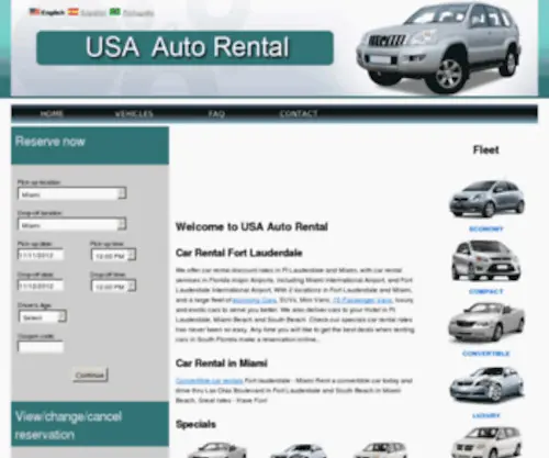 USA-Auto-Rental.com(Fort Lauderdale Car Rental) Screenshot