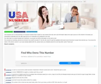 Usa-Numbers.com(US phone numbers) Screenshot