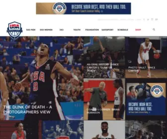Usabasketball.com(The National Governing Body for Men's and Women's Basketball in the United States) Screenshot