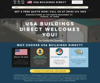 Usabuildingsdirect.com(USA Buildings Direct) Screenshot