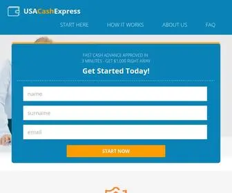 Usacashexpress.com(USA Cash Advance Express) Screenshot