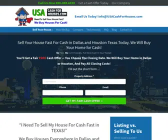 Usacashforhouses.com(Sell My Home For Cash Dallas) Screenshot