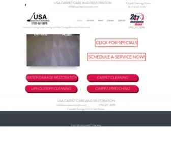 Usacleancolorado.com(Carpet Cleaning & Water Damage) Screenshot