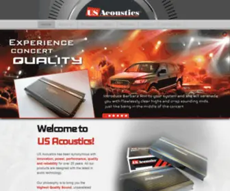 Usacousticsca.com(Amplifiers by US Acoustics) Screenshot