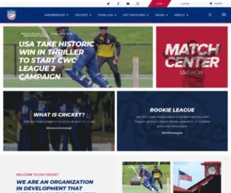 Usacricket.org(The official website of USA Cricket) Screenshot