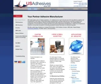 Usadhesive.com(We are an adhesive manufacturer) Screenshot