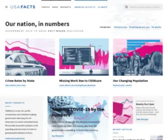Usafacts.org(Nonpartisan Government Data) Screenshot