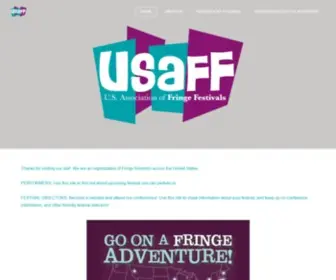 Usaff.org(US Association of Fringe Festivals) Screenshot