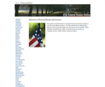 Usafuneralhomesonline.com(Complete Directory of Funeral Homes) Screenshot