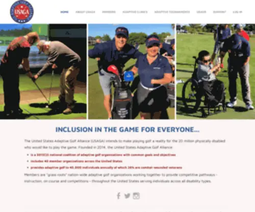 Usaga.org(US Adaptive Golf Alliance) Screenshot