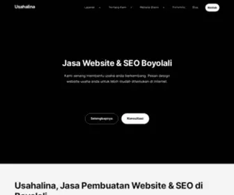 Usahalina.com(Jasa Pembuatan Website & SEO di Boyolali) Screenshot