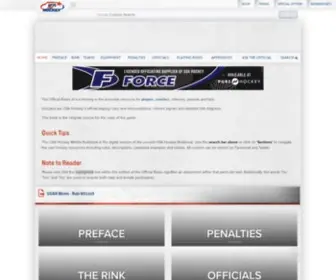 Usahockeyrulebook.com(USA Hockey Officiating Rulebook Mobile Site) Screenshot