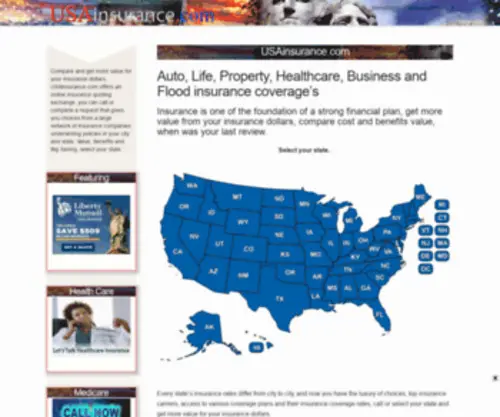 Usainsurance.com(Online insurance quotes) Screenshot