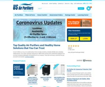 Usairpurifiers.com(Top Quality Air Purifiers and Healthy Home Solutions) Screenshot