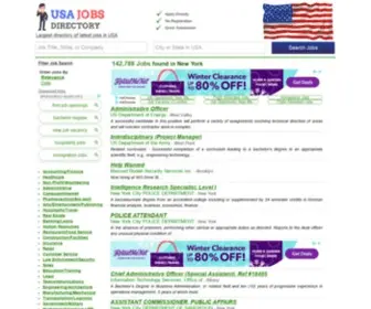 Usajobsdirectory.com(Largest directory of Jobs in USA) Screenshot