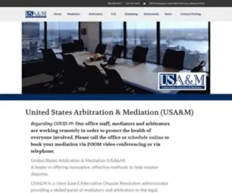 Usam.com(United States Arbitration & Mediation) Screenshot
