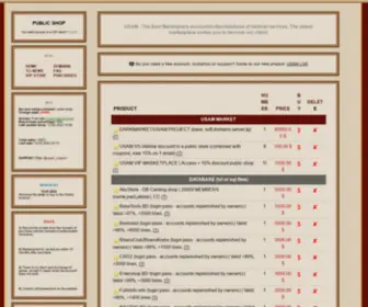 Usam.shop(The Best Marketplace account/invites/database of darknet services) Screenshot