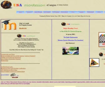 Usamontessori.org(USA Montessori Online Institute) Screenshot