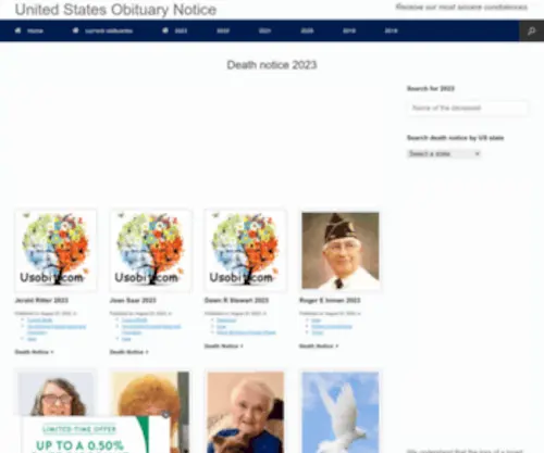 Usanecro.com(United States Obituary Notices) Screenshot