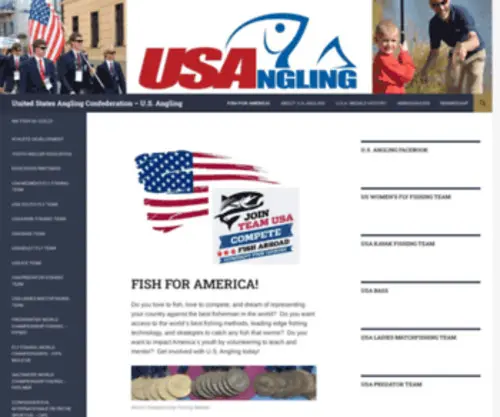 Usangling.com(US Angling Confederation) Screenshot