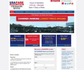 Usapark.net(Jacksonville Airport Parking) Screenshot