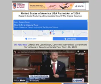 Usapatriotact.com(United States of America USA Patriot Act ofResearch Center Featuring A Downloadable Copy Of The Original Document) Screenshot