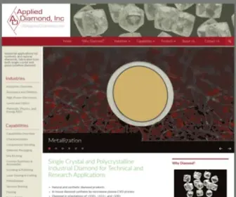 Usapplieddiamond.com(Applied Diamond) Screenshot