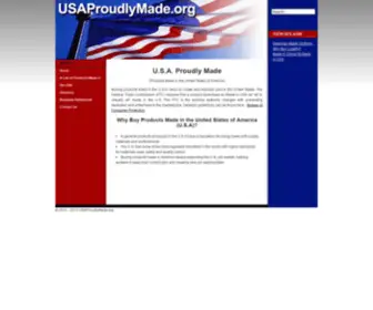 Usaproudlymade.org(Buying products made in the U.S.A) Screenshot