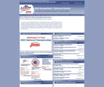 Usaracquetballevents.com(Official USA Racquetball Association Tournament Website) Screenshot
