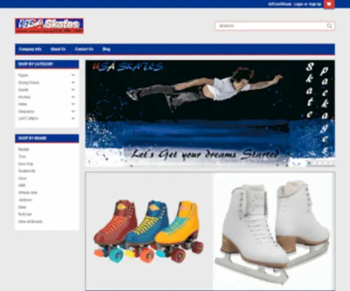 Usaskates.com(USA Skates) Screenshot