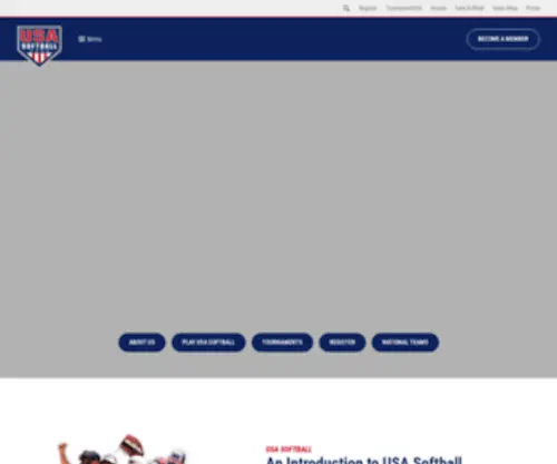 Usasoftball.com(USA Softball) Screenshot