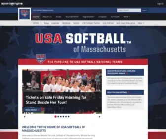 Usasoftballma.com(USA Softball of Massachusetts) Screenshot